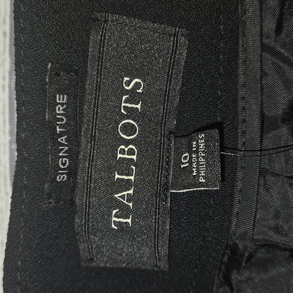 Talbots Women's Signature Straight Leg Career Dress Pants Black Size 10 NWT - Picture 7 of 8